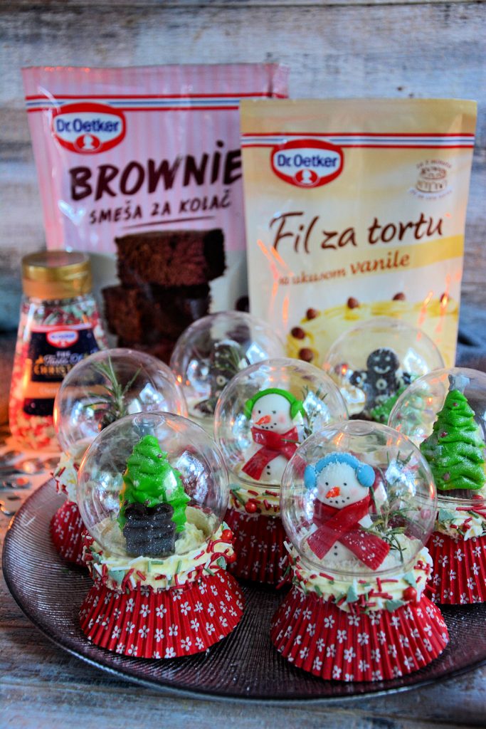 Kolači snežne kugle Snow Globe Cupcakes